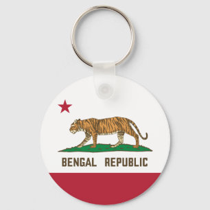 Bengal Republic Tiger Flag Bengali Pride Key Ring