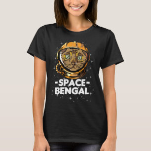 Bengal Space Astronaut Cat Person Mum T-Shirt