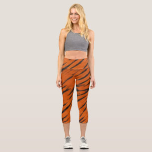 Bengal Stripes Tie Dye Capri Leggings