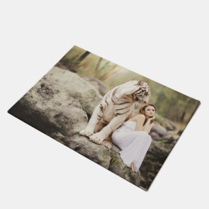 Bengal Tiger and Lady Doormat