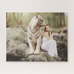 Bengal Tiger and Lady Jigsaw Puzzle