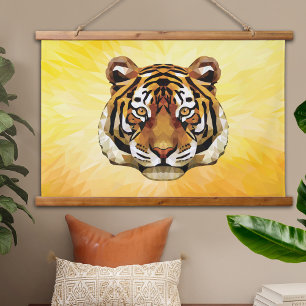 Bengal Tiger Big Cat Modern Large Wall Hanging Tapestry