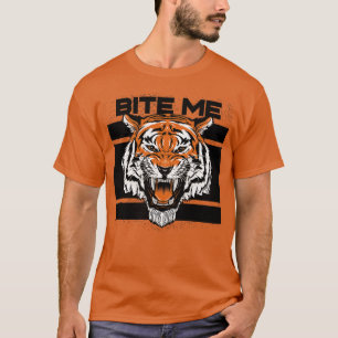Bengal Tiger Bite Me Vintage Retro T-Shirt