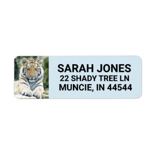 BENGAL TIGER CUSTOM RETURN ADDRESS LABELS