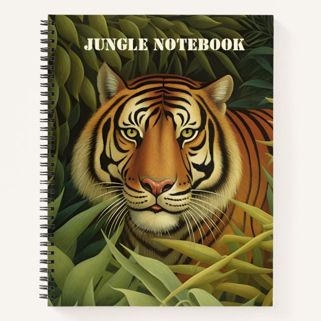 Bengal Tiger Digital Art Jungle Notebook (Front)