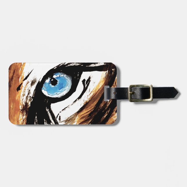 Bengal Tiger Eye Luggage Tag (Front Horizontal)