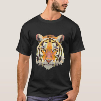 Bengal Tiger Face Geometric Wildlife Animal T-Shirt
