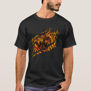 Bengal Tiger Face Growling Tiger Vintage Flag Wild T-Shirt