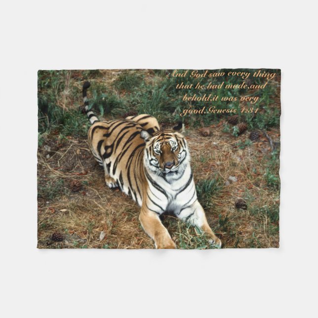 Bengal tiger fleece blanket (Front (Horizontal))
