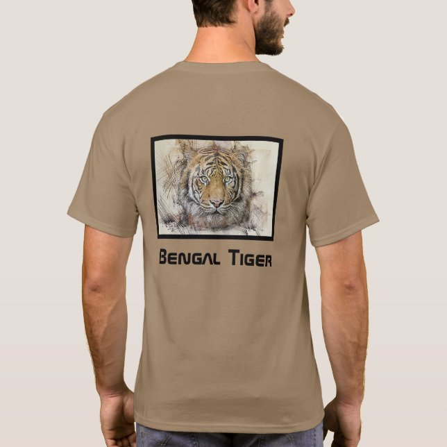 Bengal Tiger Illustration T-Shirt (Back)