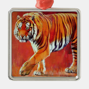 Bengal Tiger Metal Tree Decoration