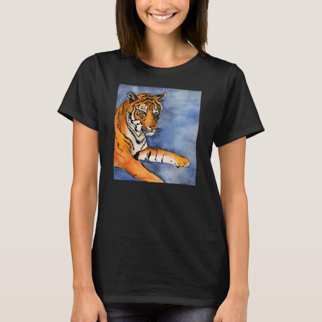 Bengal Tiger (Orange) Custom Art Shirt (Front)