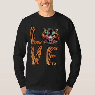 Bengal Tiger Paint Love Bengal Tiger Tiger Head T-Shirt