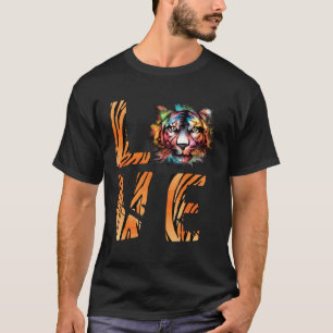Bengal Tiger Paint Love Bengal Tiger Tiger Head T-Shirt