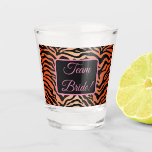 Bengal tiger print shot glass