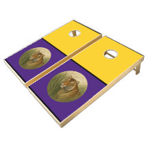 Bengal Tiger Purple and Yellow Cornhole Set