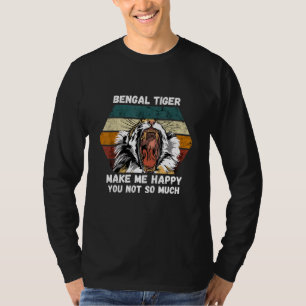 Bengal Tiger Retro Make Me Happy Wildlife African T-Shirt
