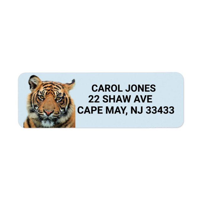 BENGAL TIGER RETURN ADDRESS LABELS (Front)