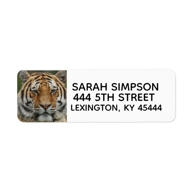 BENGAL TIGER RETURN ADDRESS LABELS (Front)