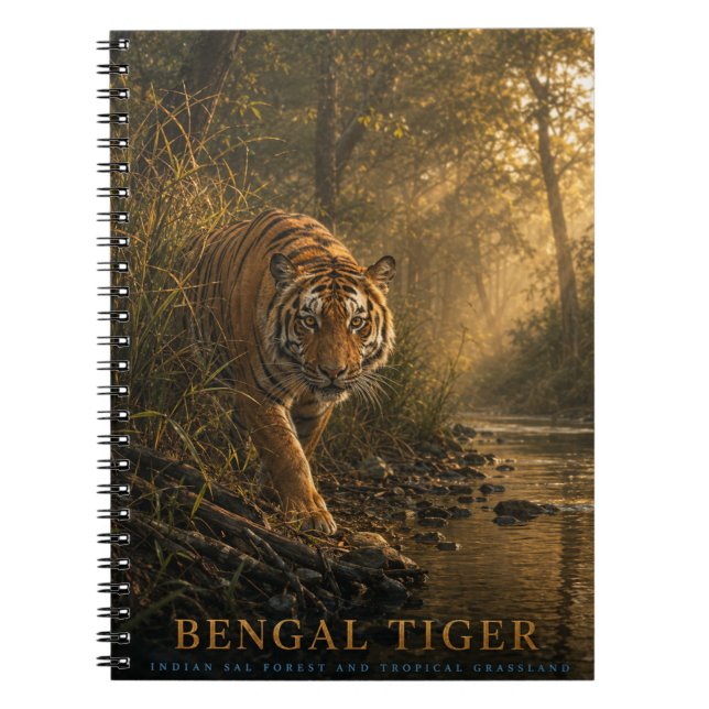 Bengal Tiger Sal Forest ANIMALS Notebook (Front)
