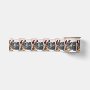 Bengal Tiger Santa Claus Grosgrain Ribbon