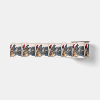 Bengal Tiger Santa Claus Grosgrain Ribbon
