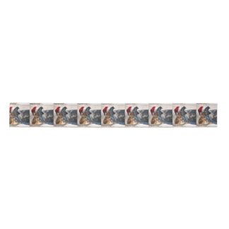 Bengal Tiger Santa Claus Satin Ribbon