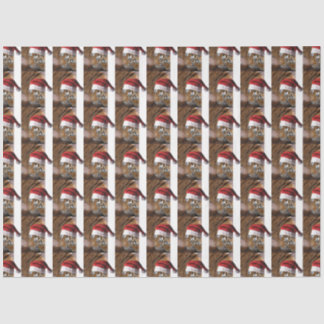 Bengal Tiger Santa Claus Tissue Paper