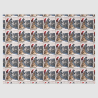 Bengal Tiger Santa Claus Tissue Paper