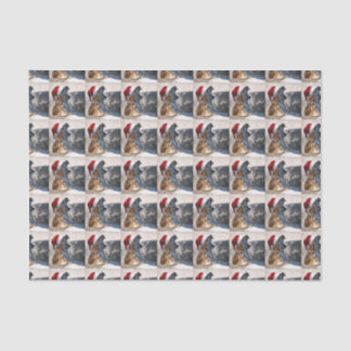 Bengal Tiger Santa Claus Tissue Paper