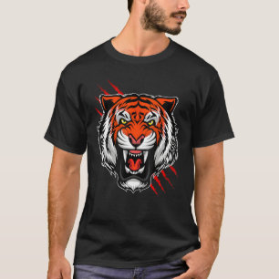 Bengal Tiger Stripes Face Mask T-Shirt