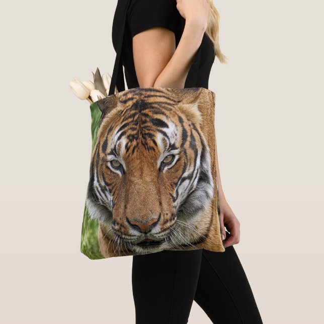 BENGAL TIGER TOTE PURSE BAG (Close Up)