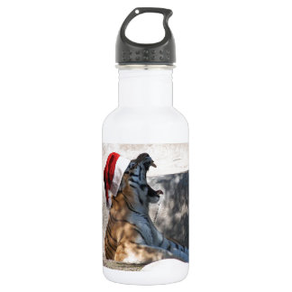 Bengal Tiger with a Santa Hat 532 Ml Water Bottle