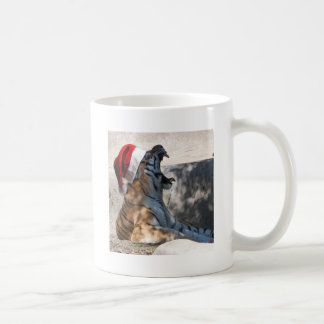 Bengal Tiger with a Santa Hat Coffee Mug