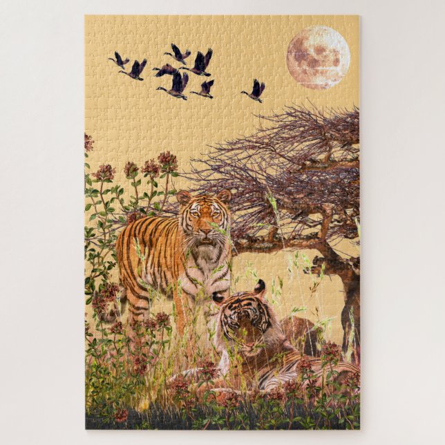 Bengal Tigers 20"x30" - 1,014 Jigsaw Puzzle (Vertical)
