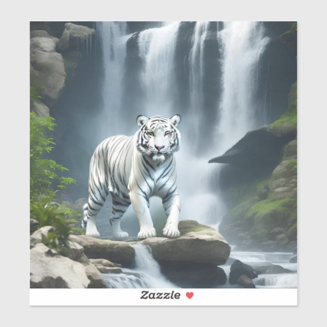 Bengal White Tiger in Nature  (Sheet)
