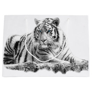 Bengal White Tiger Large Gift Bag