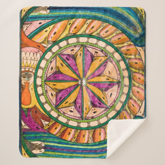 Bengali Firework | Adolf Wolfli | Sherpa Blanket (Front)