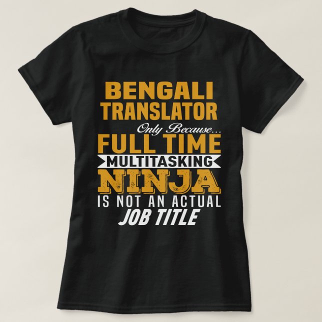 Bengali Translator T-Shirt (Design Front)