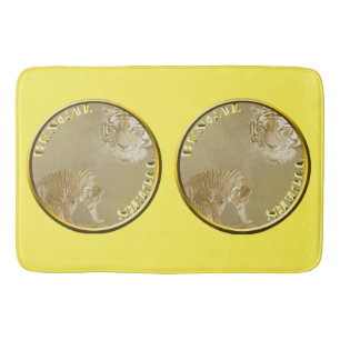 Bengals Tigers Gold Coin, Bath Mat