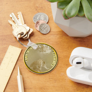 Bengals Tigers Gold Coin,  Key Ring