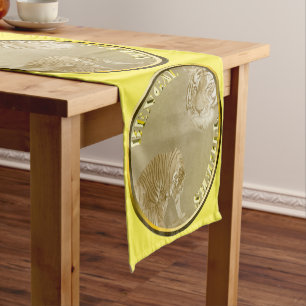 Bengals Tigers Gold Coin,  Short Table Runner