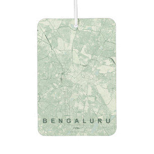 Bengaluru India City Map Minimal Design Car Air Freshener