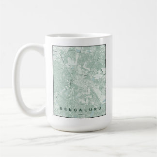 Bengaluru India City Map Minimal Design Coffee Mug
