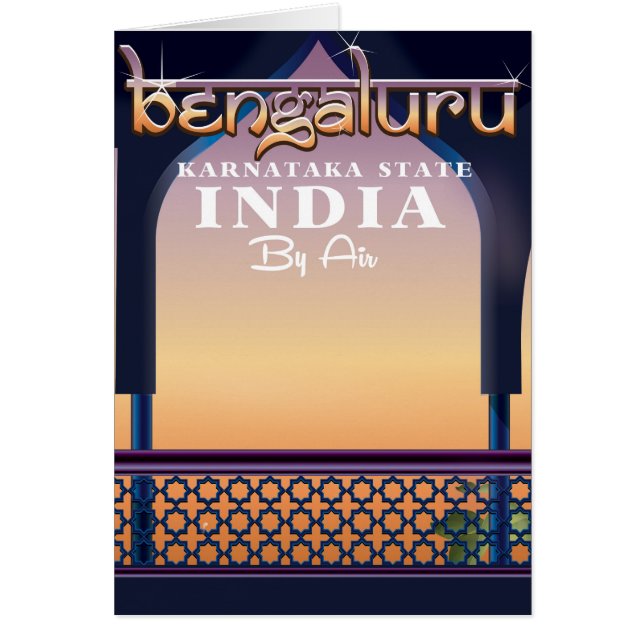Bengaluru, India travel poster (Front)