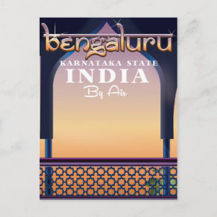Bengaluru, India travel poster Postcard