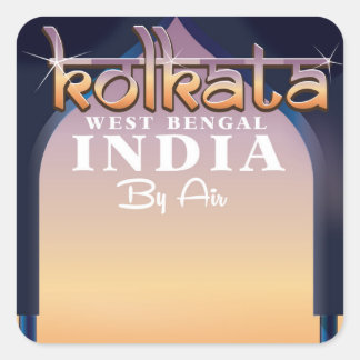 Bengaluru, India travel poster Square Sticker