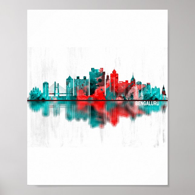 Bengaluru Karnataka Skyline Poster (Front)