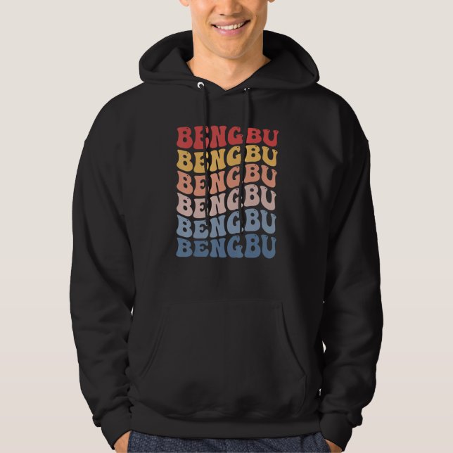 Bengbu City Groovy Retro Hoodie (Front)