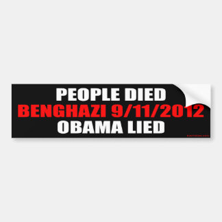 Benghazi 9/11/2012 bumper sticker